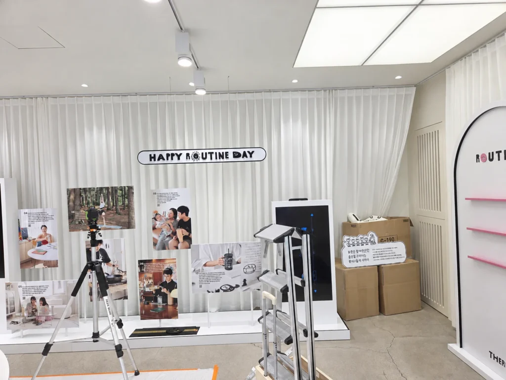 성수 팝업 동네방네 쉬폰커튼